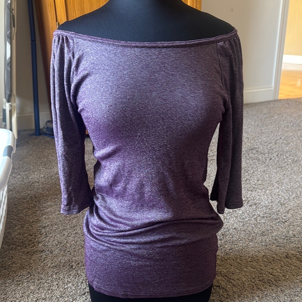 Purple Off-Shoulder Top